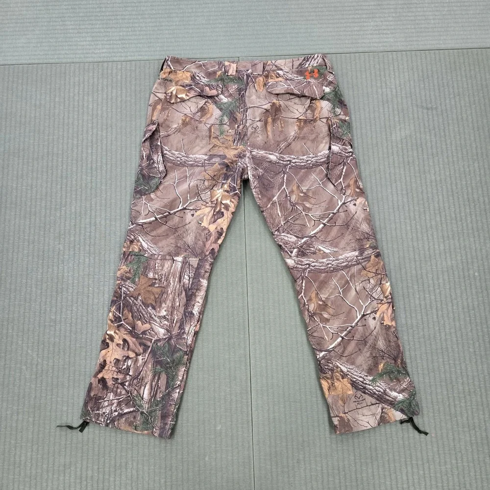 Under‎ Armor Storm Hunting Pants Men's 42 x 32 Field Realtree Camo Cargo 1238327